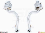 Premium performance exhaust system for Lexus IS 250/350/350F-sport (AWD) 2014+, featuring stainless steel construction.