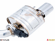Premium exhaust system for Lexus IS 250/350/350 F-Sport (RWD) 2014+, featuring polished stainless steel and electronic valve control.