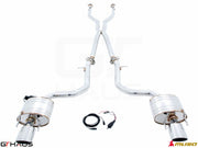 Premium performance exhaust system for Lexus IS 250/350/350F-sport (RWD) 2014+, featuring stainless steel construction.