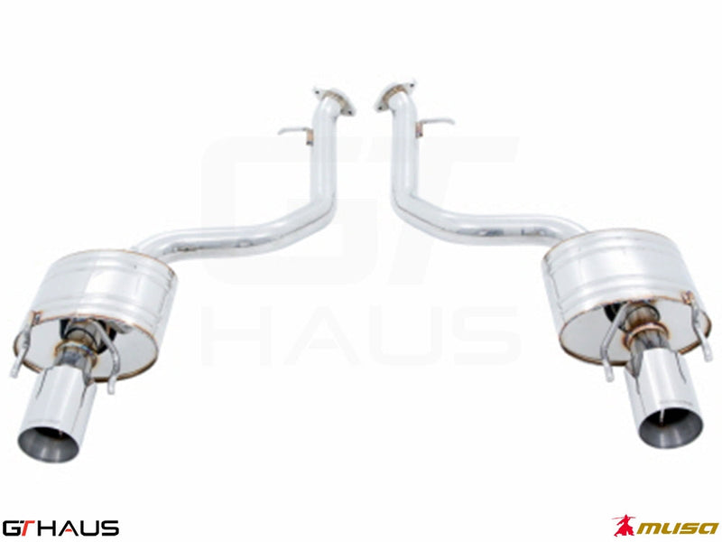 Premium exhaust system for Lexus IS 250/350/350 F-Sport (RWD) 2014+, featuring polished stainless steel construction.
