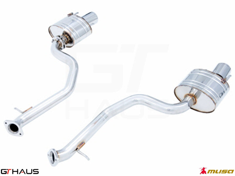 Premium performance exhaust system for Lexus IS 250/350/350F-sport (RWD) 2014+, featuring stainless steel construction.