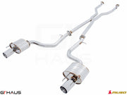 Premium performance exhaust system for Lexus IS 250/350/350 F-Sport (RWD) 2014+, featuring stainless steel construction.
