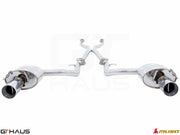 Premium exhaust system for Lexus IS 250/350/350F-sport (RWD) 2014+, featuring polished stainless steel construction.
