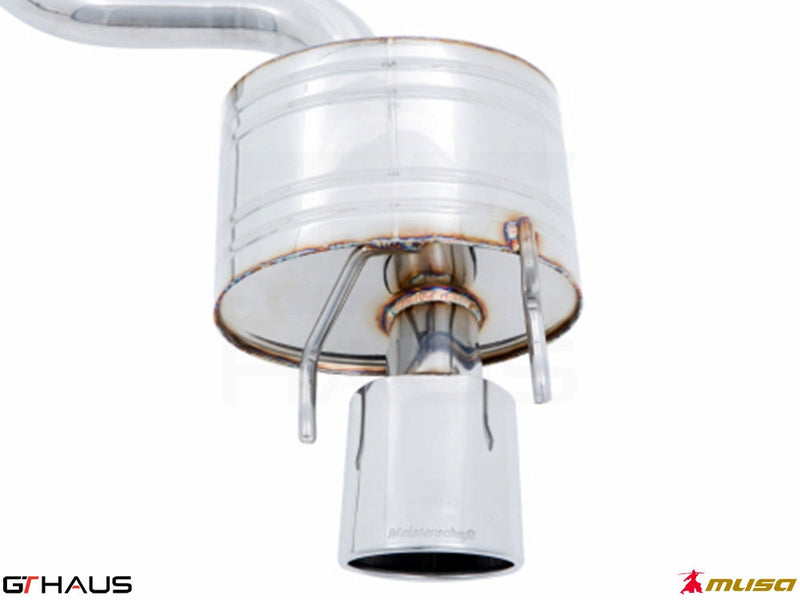 Premium exhaust system for Lexus IS 250/350/350 F-Sport (RWD) 2014+, featuring stainless steel construction and sleek design.