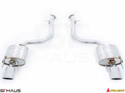 Premium exhaust system for Lexus IS 250/350/350F-sport (RWD) 2014+, featuring polished stainless steel construction.
