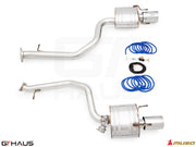 Premium performance exhaust system for Lexus IS350 F-Sport AWD, featuring stainless steel construction and electronic valve control.