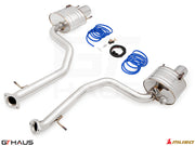 Premium exhaust system for 2021+ Lexus IS350 F-Sport AWD, featuring stainless steel construction and performance components.
