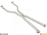 Cat-back LSR pipe for 2021+ Lexus IS350 F-Sport RWD, featuring a high-performance stainless steel design.