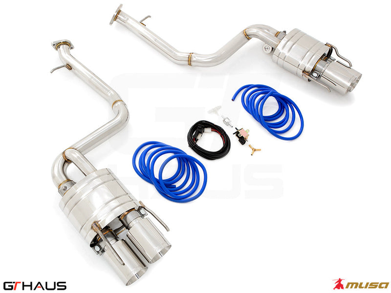 Premium exhaust system for Lexus IS500 (V8) 2021+, featuring stainless steel construction and electronic valve control.