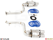 Premium exhaust system for Lexus IS500 V8 (2021+) featuring stainless steel construction and electronic valve control.