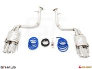 Premium performance exhaust system for Lexus IS500 V8 (2021+), featuring stainless steel construction and electronic valve control.