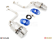 Premium exhaust system for Lexus IS500 V8 (2021+) featuring stainless steel construction and electronic valve control.