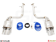 Premium exhaust system for Lexus IS500 V8 (2021+) featuring stainless steel construction and electronic valve control.
