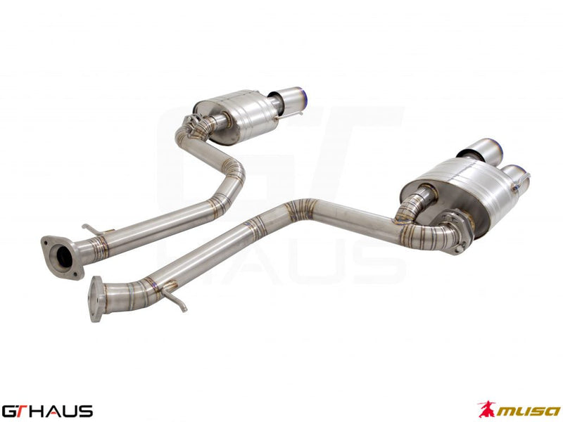 Premium performance exhaust system for Lexus IS500 V8 (2021+), featuring stainless steel construction and enhanced sound.