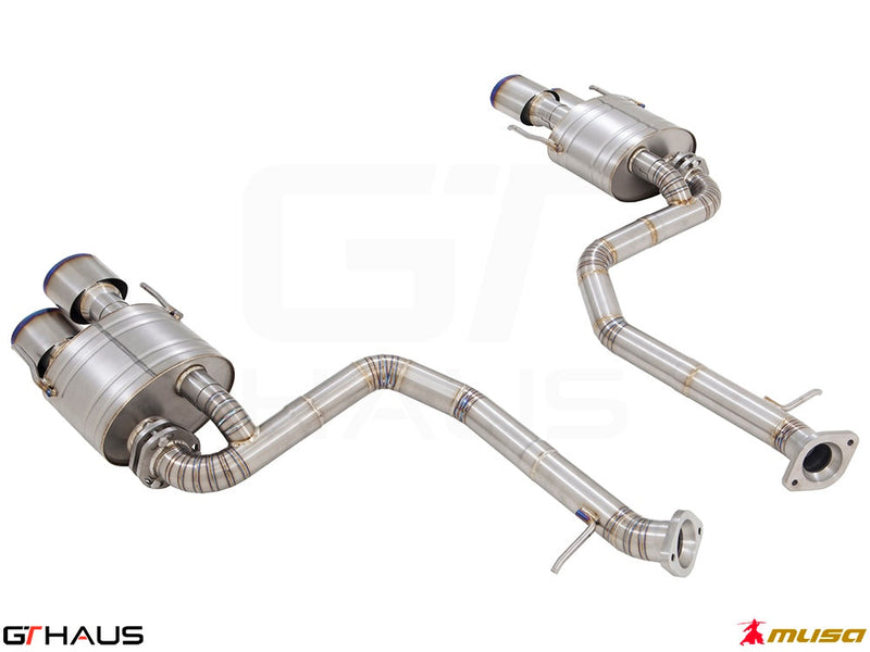 Premium performance exhaust system for Lexus IS500 V8, featuring stainless steel construction and enhanced sound.