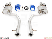 Premium performance exhaust system for Lexus IS350 F-Sport AWD (2021+), featuring stainless steel construction and electronic valve control.