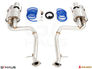 Premium performance exhaust system for Lexus RC F V8 (2014+) featuring stainless steel construction and electronic valve control.