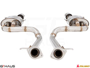 Premium performance exhaust system for Lexus RC F (V8) 2014+, featuring stainless steel construction and electronic valve control.