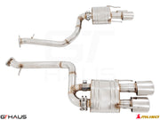 Premium performance exhaust system for Lexus RC F V8 (2014+) featuring stainless steel construction and electronic valve control.