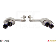 Premium exhaust system for Lexus RC F (V8) 2014+, featuring dual tips and high-quality stainless steel construction.
