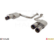 Premium performance exhaust system for Lexus RC-F V8 (2014+) featuring stainless steel construction and dual tips.