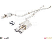 Premium performance exhaust system for Lexus RC 350/350 F-Sport AWD, featuring stainless steel construction and electronic valve control.