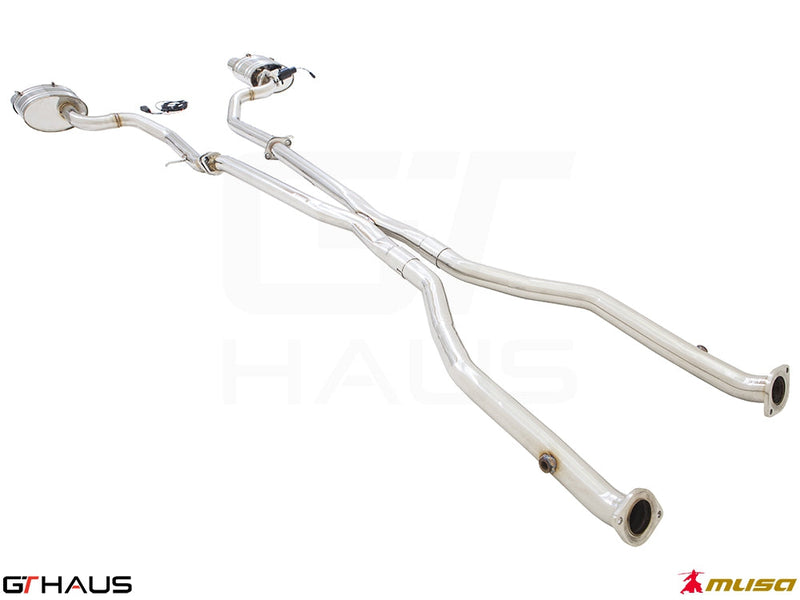 Premium performance exhaust system for Lexus RC 350/350 F-Sport (RWD) 2014+, featuring stainless steel construction.