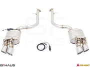 Premium performance exhaust system for Lexus RC 350/350 F-Sport (RWD) 2014+, featuring stainless steel construction and electronic valve control.