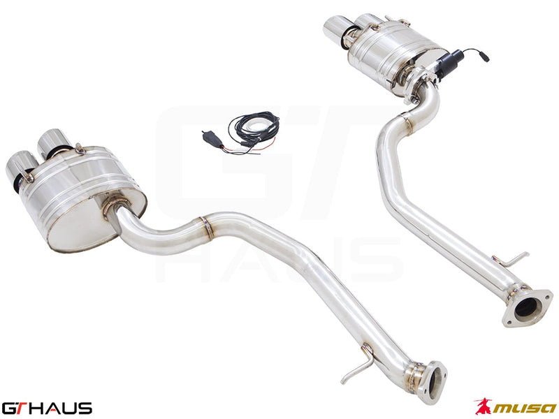 Premium performance exhaust system for Lexus RC 350/350F-Sport (RWD) 2014+, featuring stainless steel construction and electronic valve control.