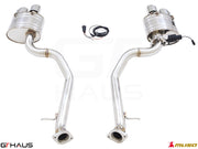 Premium performance exhaust system for Lexus RC 350/350 F-Sport (RWD) 2014+, featuring stainless steel construction.