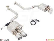 Premium performance exhaust system for Lexus RC 350/350 F-Sport (RWD) 2014+, featuring stainless steel construction and electronic valve control.