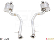 Premium performance exhaust system for Lexus RC 350/350 F-Sport (RWD) featuring stainless steel construction.