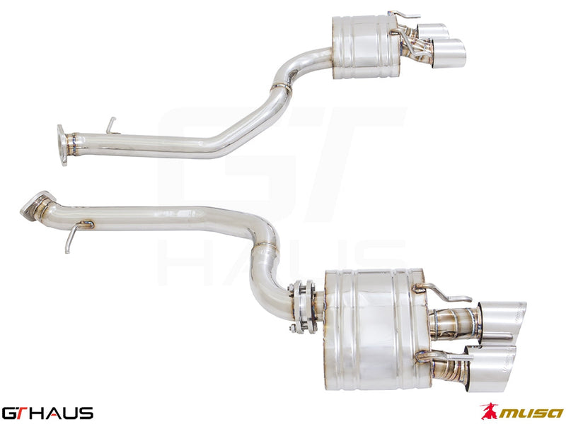 Premium exhaust system for Lexus RC 350/350 F-Sport (RWD) 2014+, featuring stainless steel construction and enhanced performance.