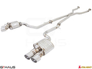 Premium performance exhaust system for Lexus RC 350/350 F-Sport (RWD) 2014+, featuring stainless steel construction and dual tips.