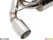 Premium exhaust tip for Nissan RZ34 Z Coupe/Cabrio 3.7L V6 Nismo Edition, showcasing high-quality stainless steel craftsmanship.