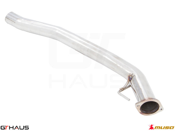 Nissan R35 Skyline GT-R 2008-2010 3.5-inch straight pipe mid section for enhanced exhaust flow and performance.