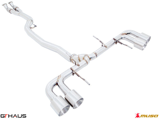 Premium stainless steel exhaust system for Nissan R35 Skyline GT-R V6 Turbo Coupe, enhancing performance and sound.