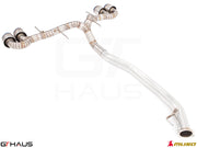 Premium performance exhaust system for Nissan R35 Skyline GT-R, featuring stainless steel construction and enhanced airflow.