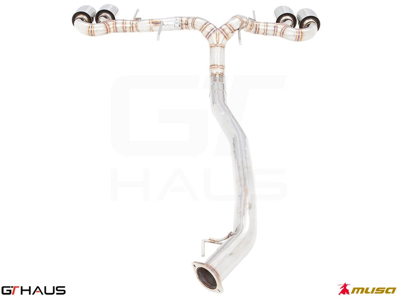 Premium performance exhaust system for Nissan R35 Skyline GT-R V6 Turbo Coupe, enhancing power and sound.