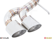 Premium stainless steel exhaust tip for Nissan R35 Skyline GT-R, enhancing performance and sound for V6 Turbo Coupe models.