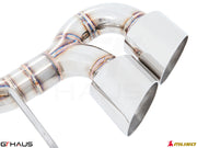 Premium stainless steel exhaust tip for Nissan R35 Skyline GT-R, designed for enhanced performance and sound.