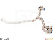 Premium performance exhaust system for Nissan R35 Skyline GT-R, featuring stainless steel construction and enhanced flow design.