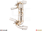 Premium performance exhaust system for Toyota Supra A90 3.0L B58, featuring stainless steel construction and enhanced airflow.
