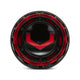 Vossen Billet Modular Cap - Large - Gloss Black w/ Red Insert