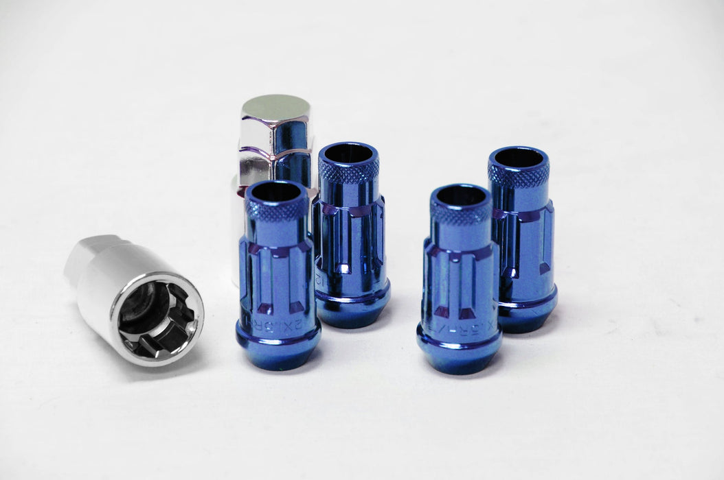 Wheel Mate Monster Locking Lug Nut Set of 4 - Blue 14x1.50