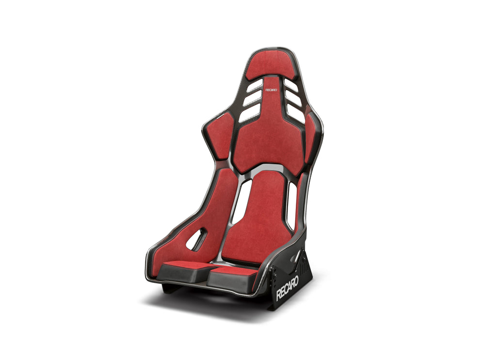 Recaro Podium CFK (CF/Kevlar) FIA/ABE Medium/Right Hand Seat - Alcantara Blk/Leather Red