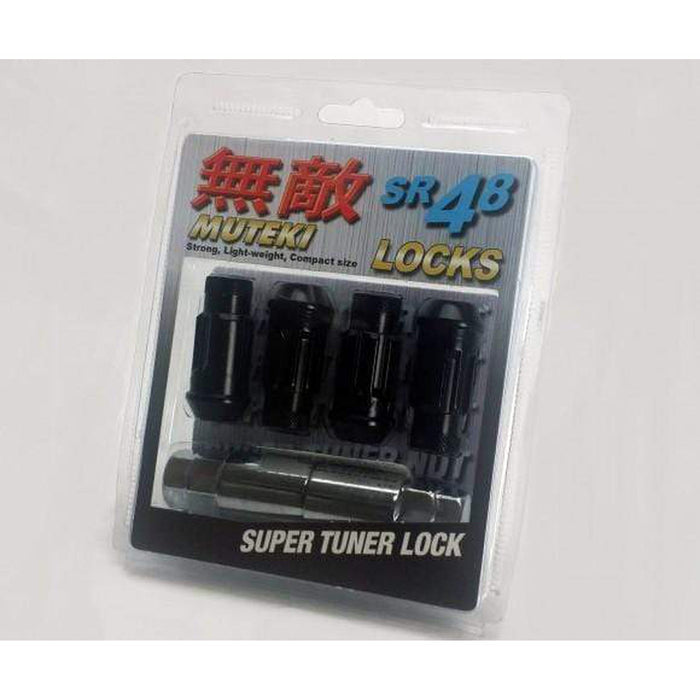 Wheel Mate Muteki SR48 Open End Locking Lug Nut Set of 4 - Blue 12x1.25 48mm