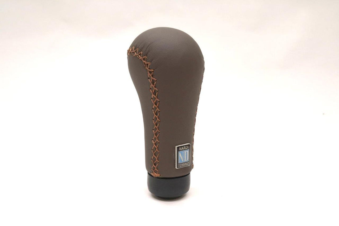 Nardi Prestige Shift Knob — Italian leather/wood, universal thread