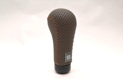 Nardi Prestige Shift Knob — Perforated Brown Leather