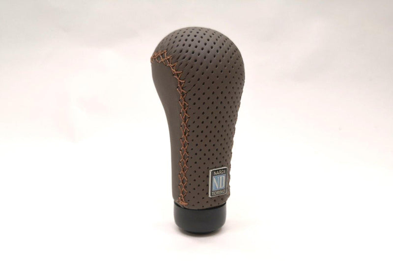 Nardi Prestige Shift Knob — Italian leather/wood, universal thread